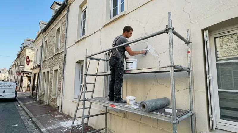 Rénovation de façade & traitement des fissures Rouen